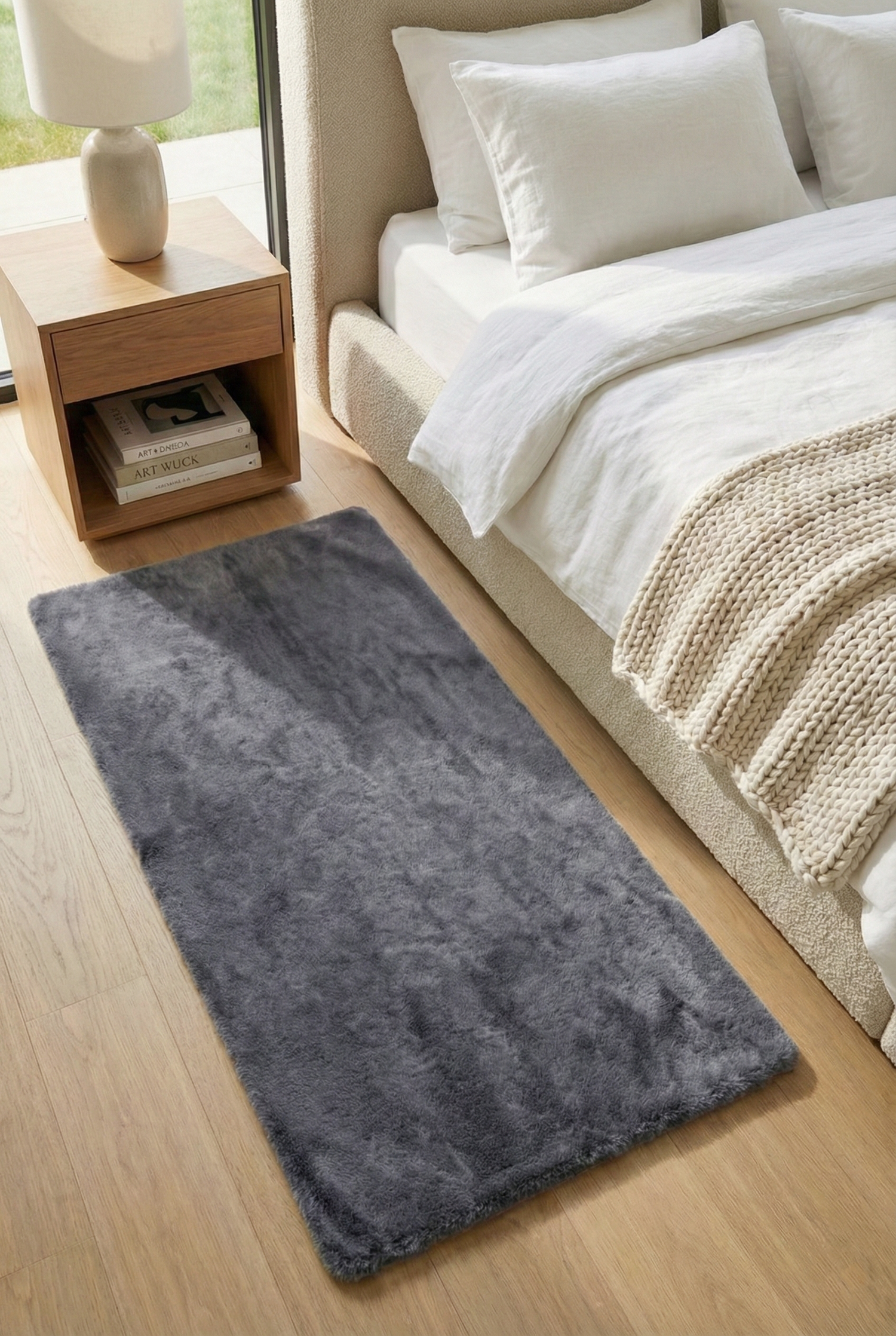 Alfombra Liso Tipo Conejo 80x160cm